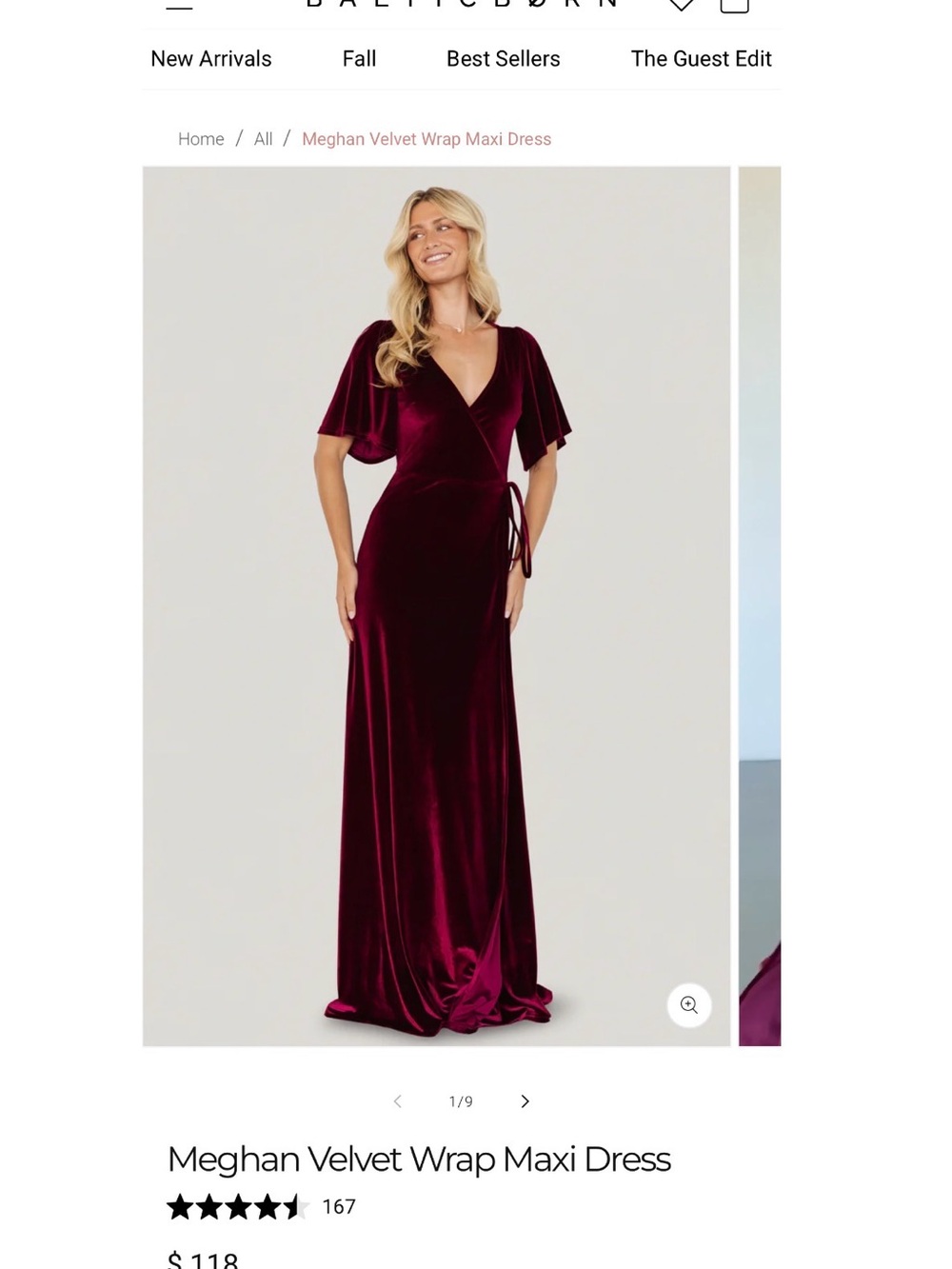 Megan Velvet Maxi Wrap Dress